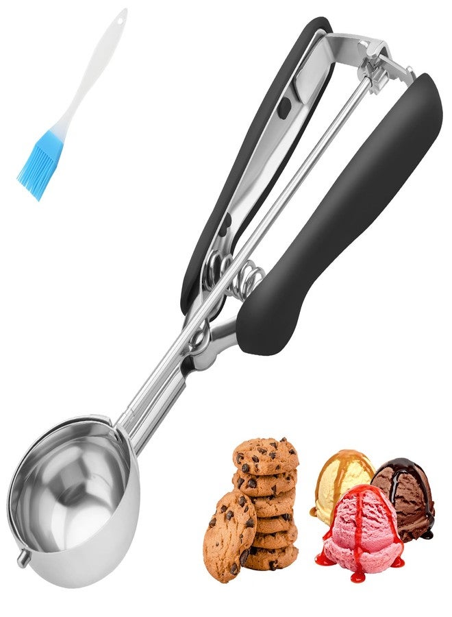 JETONN Medium Cookie Scoop 2 Tablespoon, Size #40 Cookie Dough Scoop, 18/8 Stainless Steel Ice Cream Scoop with Comfortable Grip, for Baking Cookies, Muffins, Cupcakes - Image 1