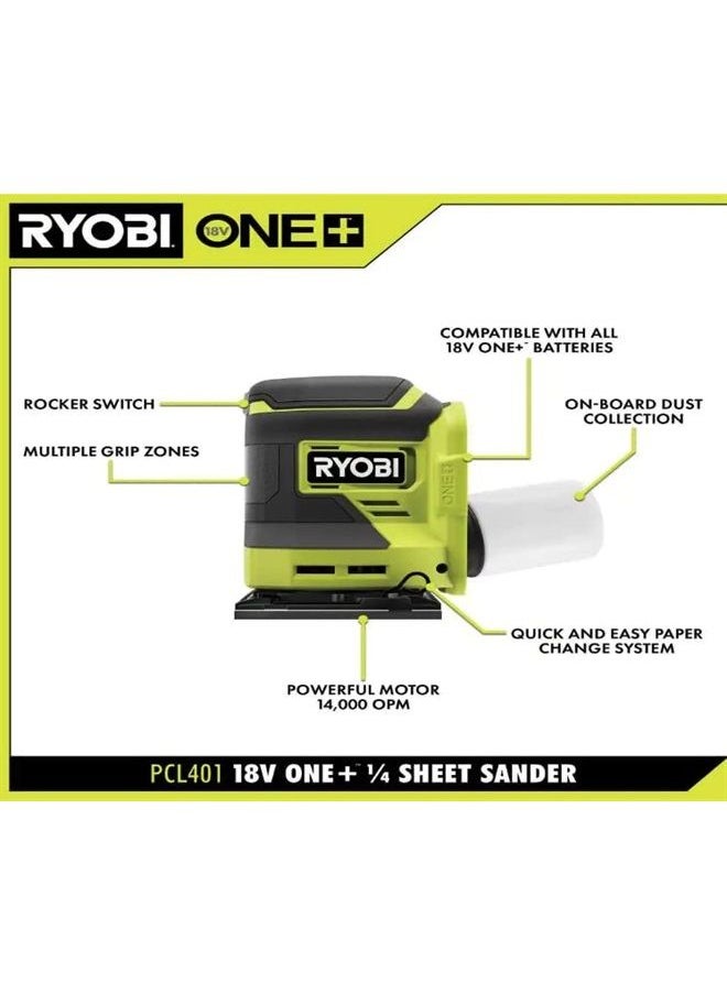 18V ONE+ 1/4 SHEET SANDER