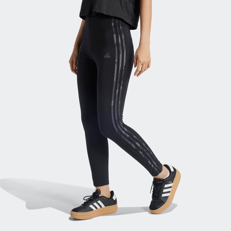 Adidas Essentials 3-Stripes Camo Print 7/8 Length Leggings - Image 4