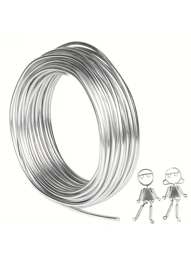 1 Roll Polished Aluminum Craft Wire Flexible 3mm Thick Metal Armature For DIY - Image 1