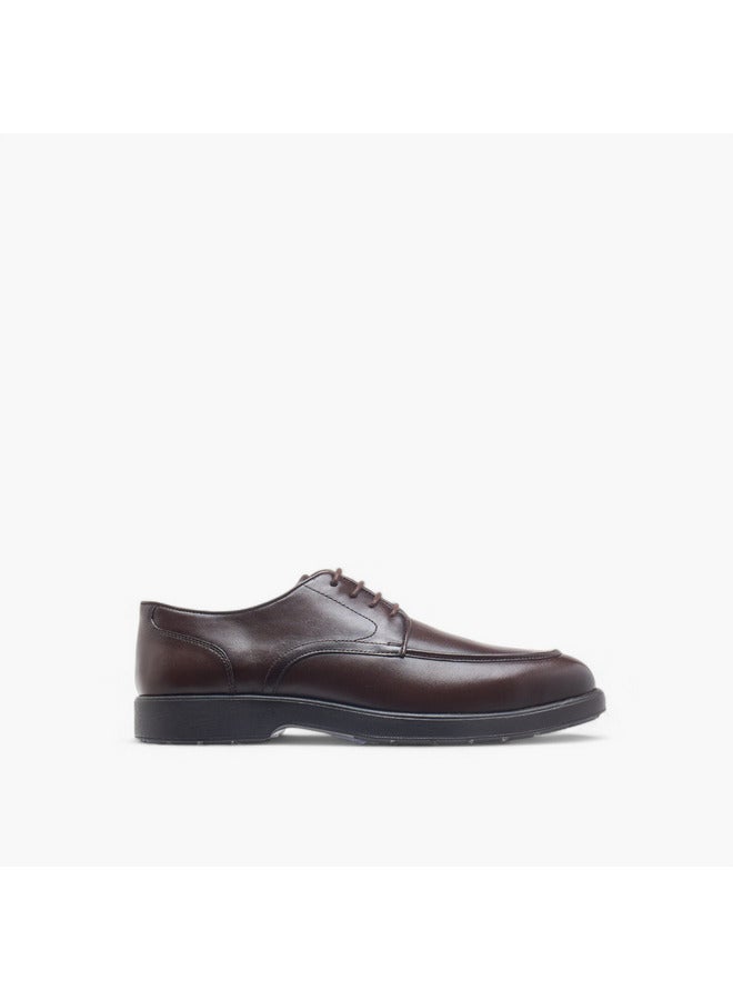Le Confort Men's Textured Derby Shoes with Lace-Up Closure - Image 1
