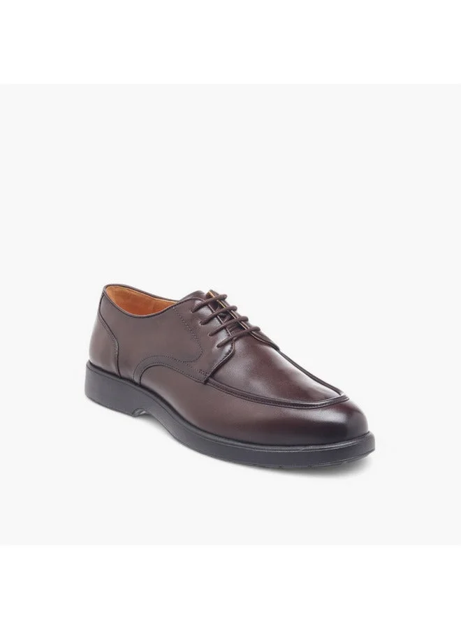 Le Confort Men's Textured Derby Shoes with Lace-Up Closure