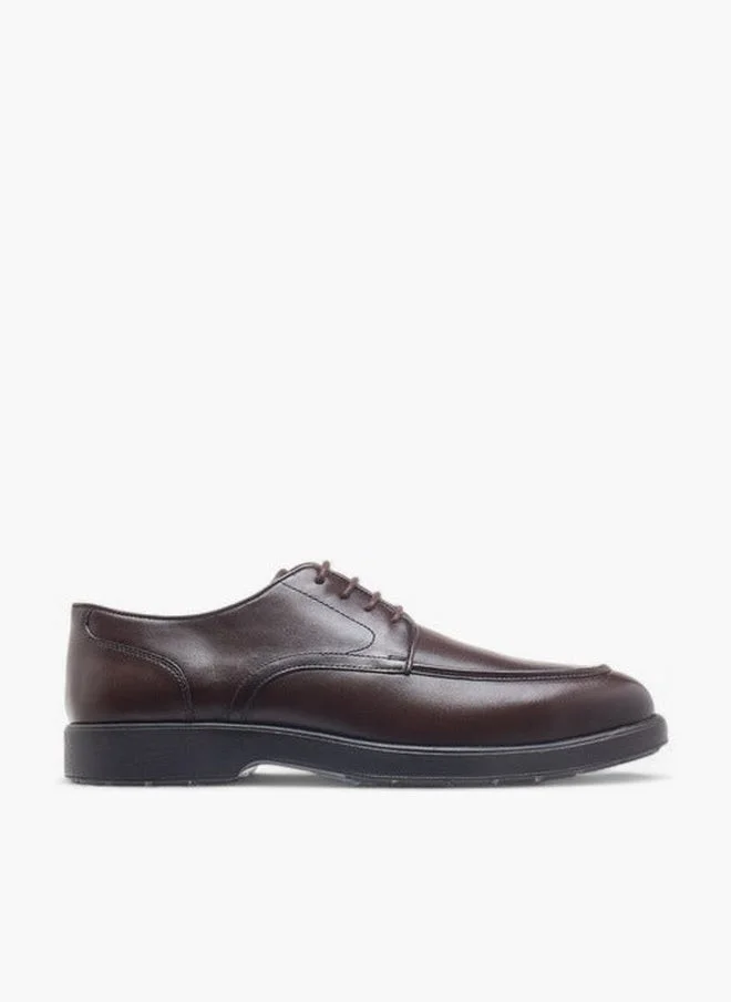 Le Confort BROWN Men's Textured Derby Shoes with Lace-Up Closure  | Best Price UAE