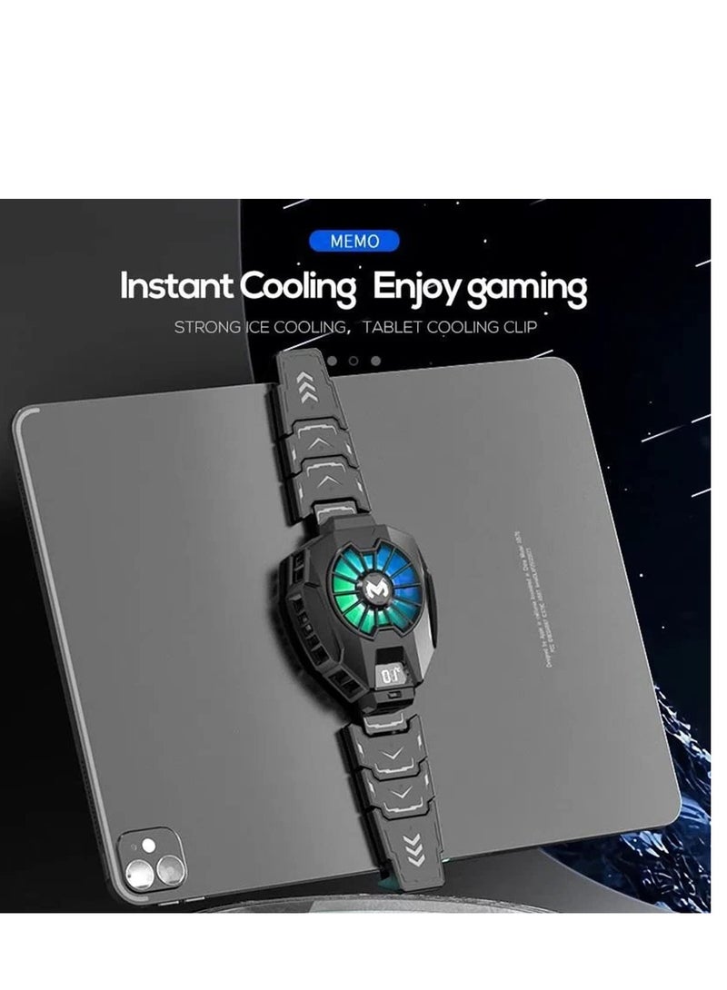مبرد للتابلت  مبرد للايباد والتابلت، مروحة تبريد للالعاب شبه موصلة بضوء RGB لهواة الالعاب - Image 3