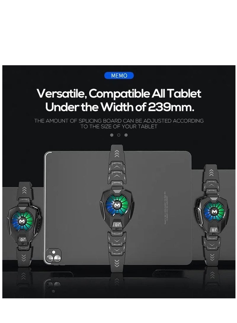 مبرد للتابلت  مبرد للايباد والتابلت، مروحة تبريد للالعاب شبه موصلة بضوء RGB لهواة الالعاب - Image 5