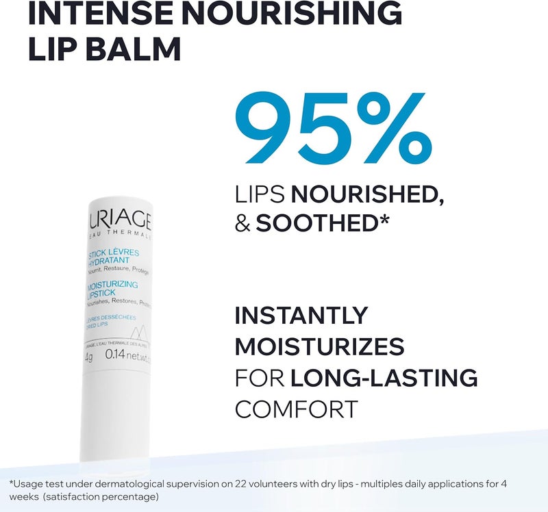 Eau Thermale Lip Balm with Hyluronic Acid, Shea Butter & Vitamin C - Ultra-Soft Moisturizing Lip Balm for Dry, Chapped Lips - Intense Hydration - Unisex 4GM - Image 1