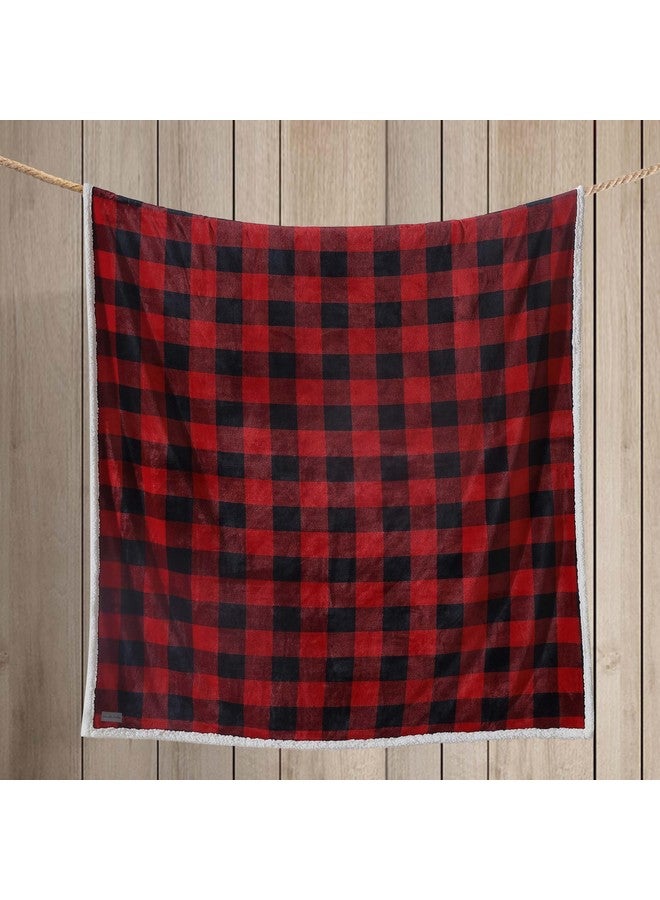 Eddie Bauer Eddie Bauer - Throw Blanket, Reversible Sherpa Fleece Bedding, Buffalo Plaid Home Decor for All Seasons (Red Check, Throw) - Image 3