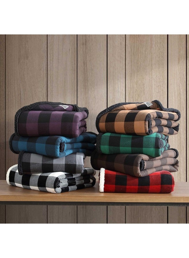 Eddie Bauer Eddie Bauer - Throw Blanket, Reversible Sherpa Fleece Bedding, Buffalo Plaid Home Decor for All Seasons (Red Check, Throw) - Image 4