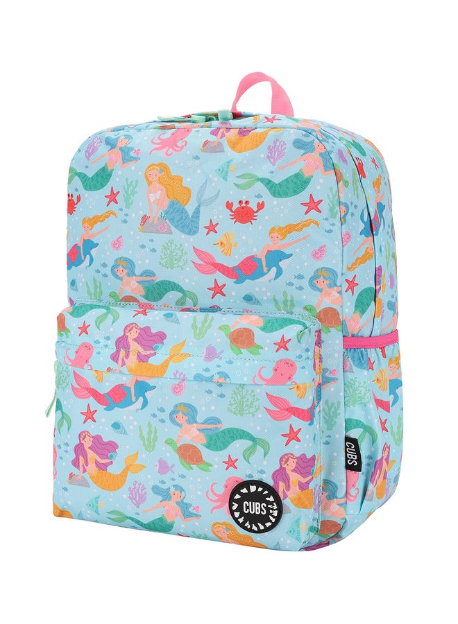 CUBS حقيبة ظهر للأطفال بسعة 28 لتر بطباعة حورية البحر مقاومة للماء مع إغلاق بسحاب مثالية للفتيات من 6-12 سنة متوافقة مع لابتوب 15 بوصة - Image 2