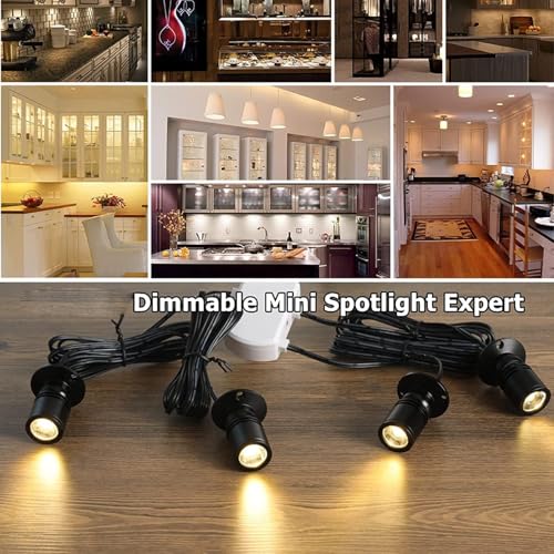 Jorunhe 1.5w White LED Mini Surface Mounted Light Jewelry Cabinet Lamp Spotlight Ac85-265v (Pack-2,Warm White 3000k) - Image 4