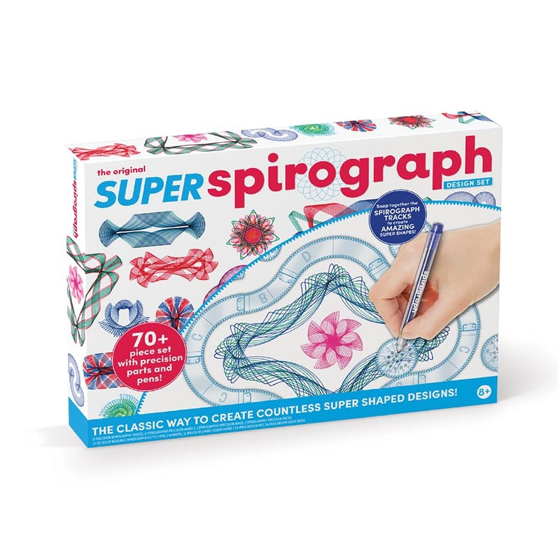 Spirograph Super Set Arts and Crafts Kids Toys Art Supplies Craft Supplies Drawing Kit Spiral Art Classic Gear Design Kit Case Pens Design Sheet Included Ages 8 - Image 2