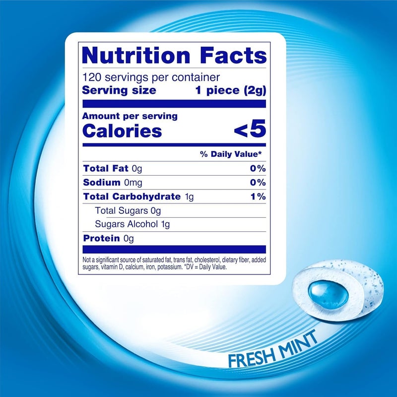 Mentos Pure Fresh Sugar-Free Chewing Gum with Xylitol, Fresh Mint - 120 Pieces Resealable Bag - Image 2