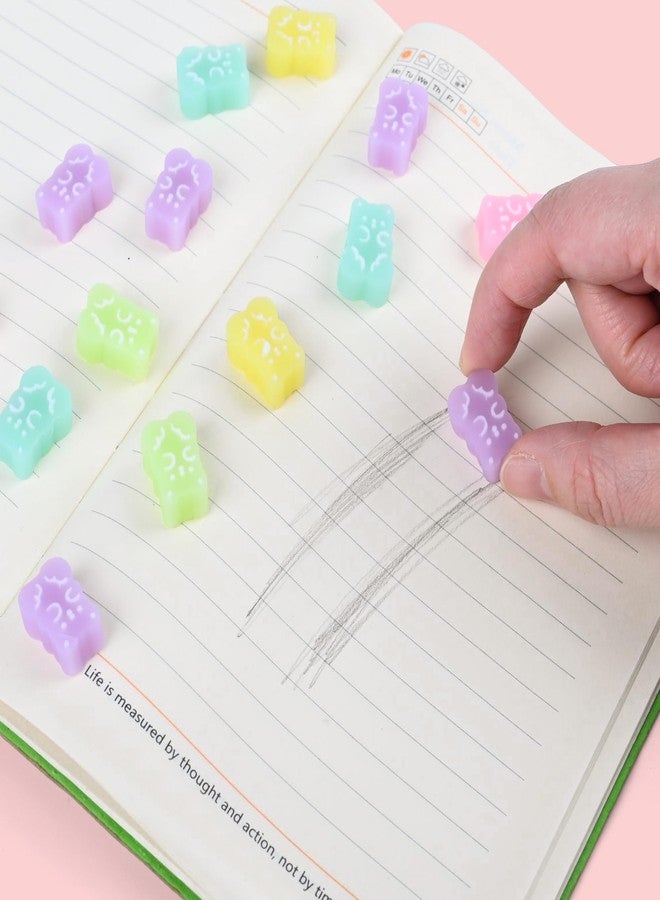 LiYiQ 200 Pcs Cute Bear Eraser for Kids Bulk Colorful Bear Erasers for Classroom Valentine's Day Gift for Kid Party Favors Gift - Image 5