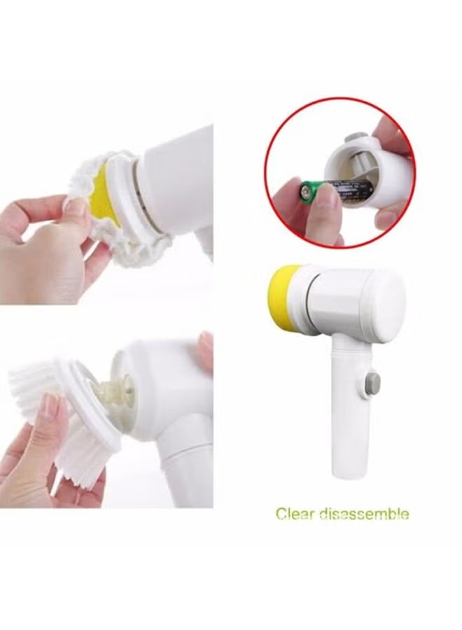 Magic Rechargeable electric cleaning device, handheld cleaning brush with 3 replaceable brush heads, wireless cleaning brush for bathroom, kitchen, dishes, tiles, glass - Image 3