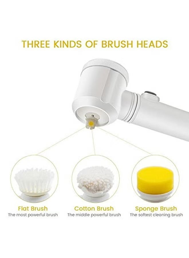Magic Rechargeable electric cleaning device, handheld cleaning brush with 3 replaceable brush heads, wireless cleaning brush for bathroom, kitchen, dishes, tiles, glass - Image 4