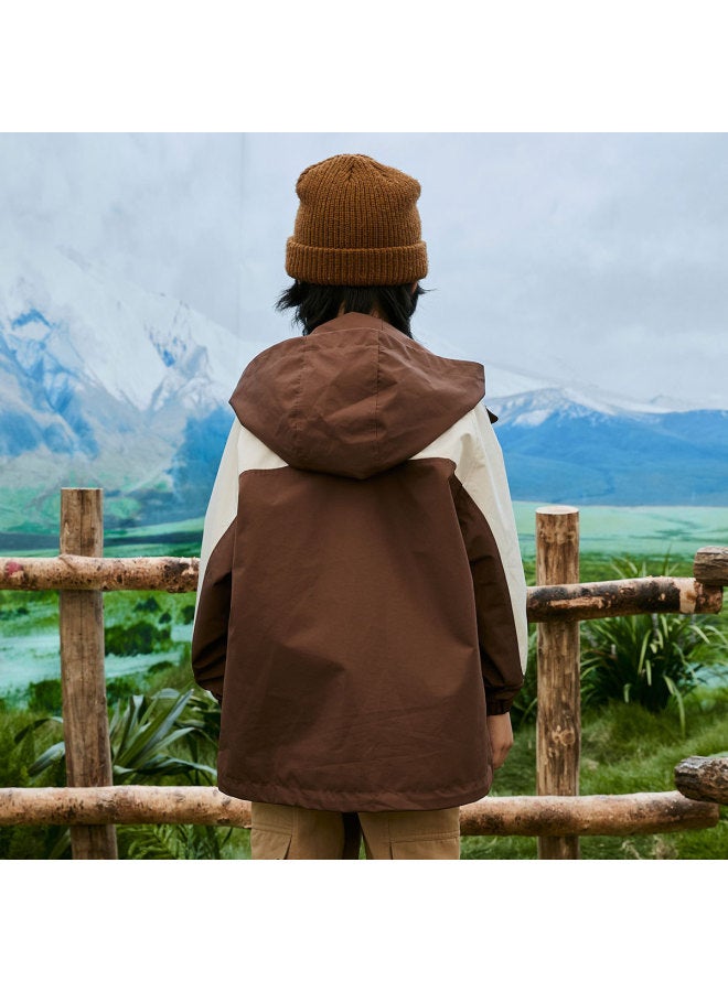 مكد 【ثلاث طرق للارتداء】 MQD طقم من قطعتين دافئ للخارج قابل للفصل للصبيان والبنات لخريف وشتاء - Image 4