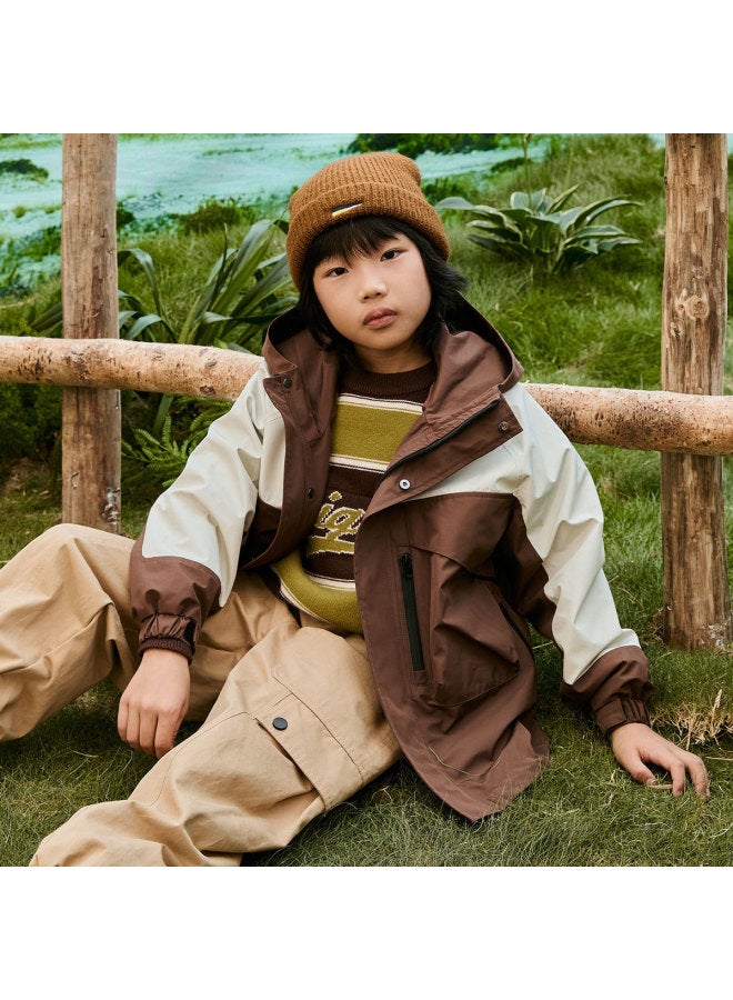 مكد 【ثلاث طرق للارتداء】 MQD طقم من قطعتين دافئ للخارج قابل للفصل للصبيان والبنات لخريف وشتاء - Image 3