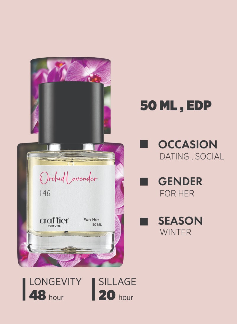 Craftier Perfume ORCHID LAVENDER - Inspired of-LIBRE INTENSE, Eau De Parfum for Women - 50ml, Long Lasting Floral Fragrance Upto 48 Hrs, Travel Size Women's Perfume - Image 3