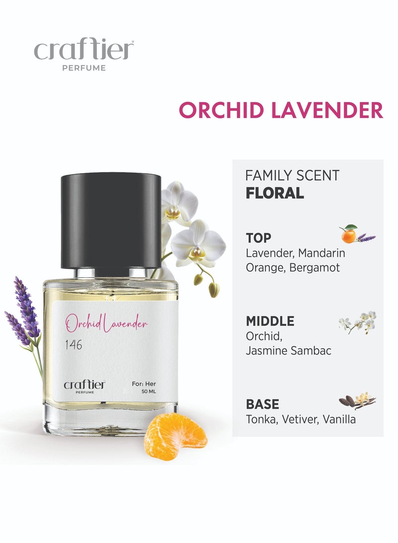 Craftier Perfume ORCHID LAVENDER - Inspired of-LIBRE INTENSE, Eau De Parfum for Women - 50ml, Long Lasting Floral Fragrance Upto 48 Hrs, Travel Size Women's Perfume - Image 3
