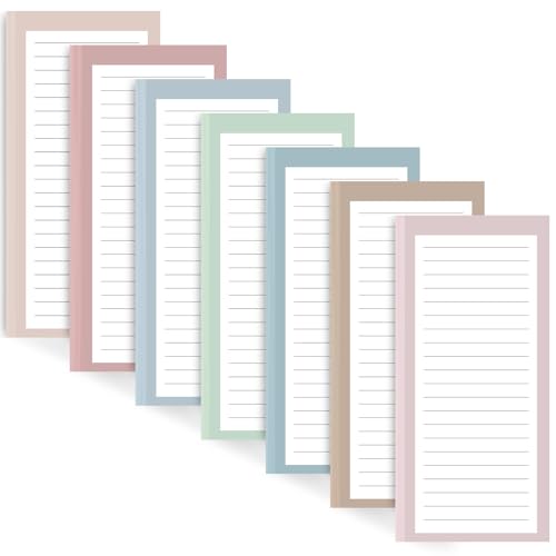 AZUREAL 7 Pack Magnetic Notepads for Refrigerator, 30 Pages/Book Grocery List Magnet Pad for Fridge, Design Magnetic Grocery List Pad for Fridge, Grocery List Notepad, To-Do Memos, List - Image 1