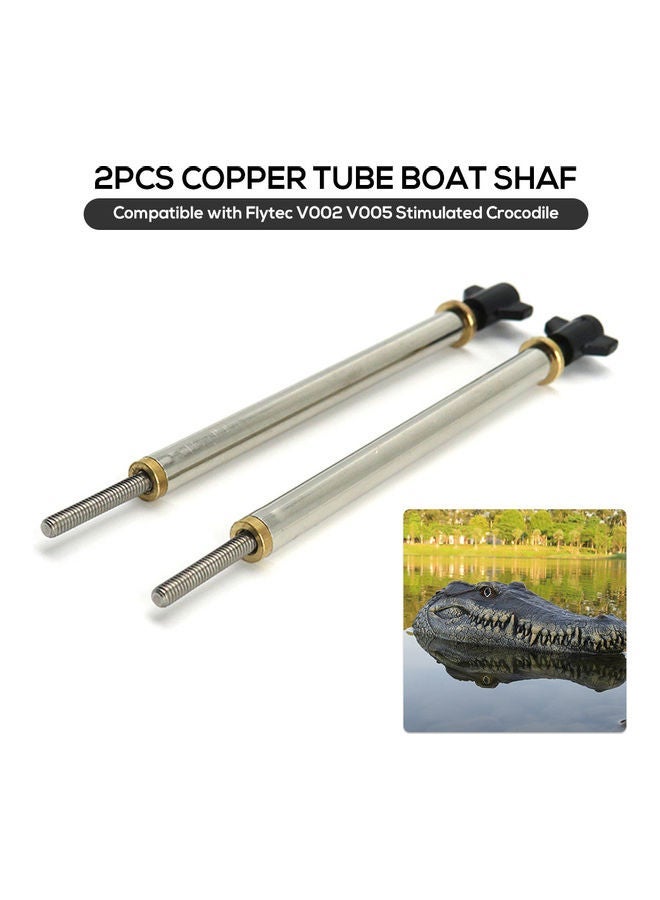 NIBEMINENT 2 piece Copper Tube Boat Shaft Compatible with Flytec V002 V005 RC Toy Set 10x2x4cm - Image 1