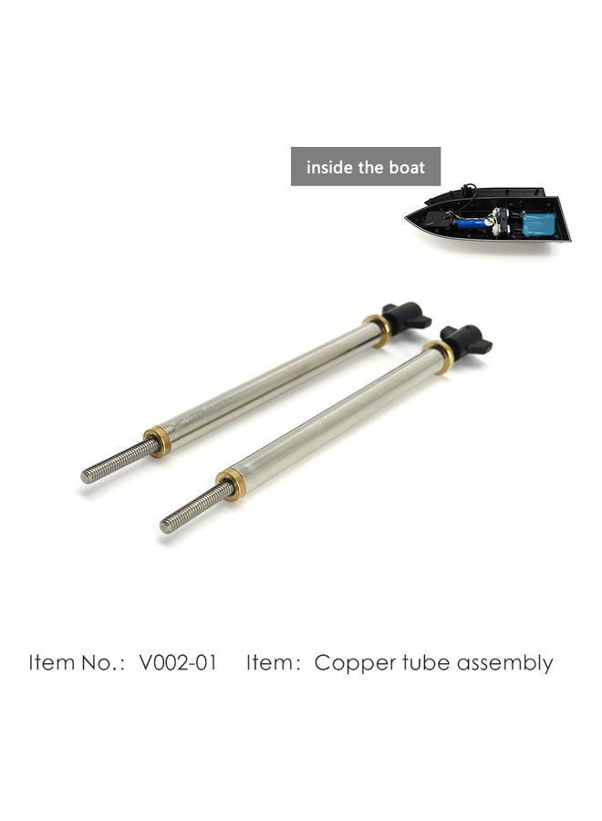 NIBEMINENT 2 piece Copper Tube Boat Shaft Compatible with Flytec V002 V005 RC Toy Set 10x2x4cm - Image 2