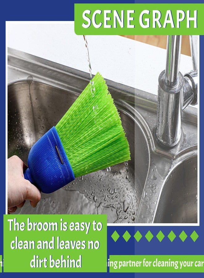 Domensi 1 Pcs Whisk Broom Poly Fiber Handheld Brush Hand Brush Outdoor Car Broom with Hang Hole for Cleaning Inddoor Porches Floors Decks Driveways Dirt Dust - Image 4