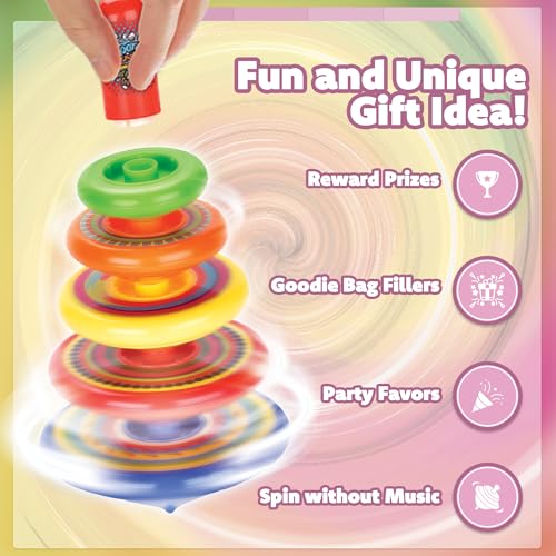 IPIDIPI TOYS Spineez Stacking Spinning Tops for Kids Set of 3 15Piece UFO Spinner Toys Easter Basket Stuffers for Kids Birthday Party Favors Goodie Bag Stuffers School Prizes for Boys Girls - Image 5