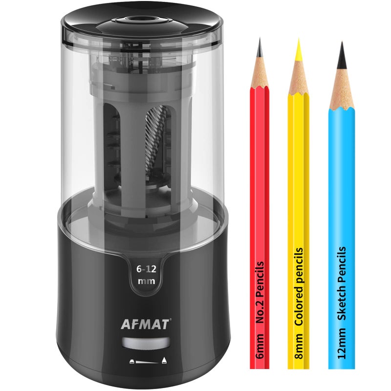 AFMAT Electric Pencil Sharpener - Auto Stop, Super Sharp & Fast, Plug in Pencil Sharpener for 6-12mm No.2/Colored Pencils - Classroom/Office/Home PS92 - Image 1