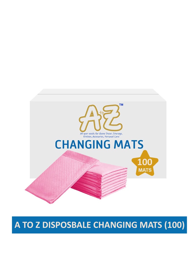 A TO Z A To Z - Disposable Changing mats (45x60cm) Large, Pack of 100 - Pink  - Image 2