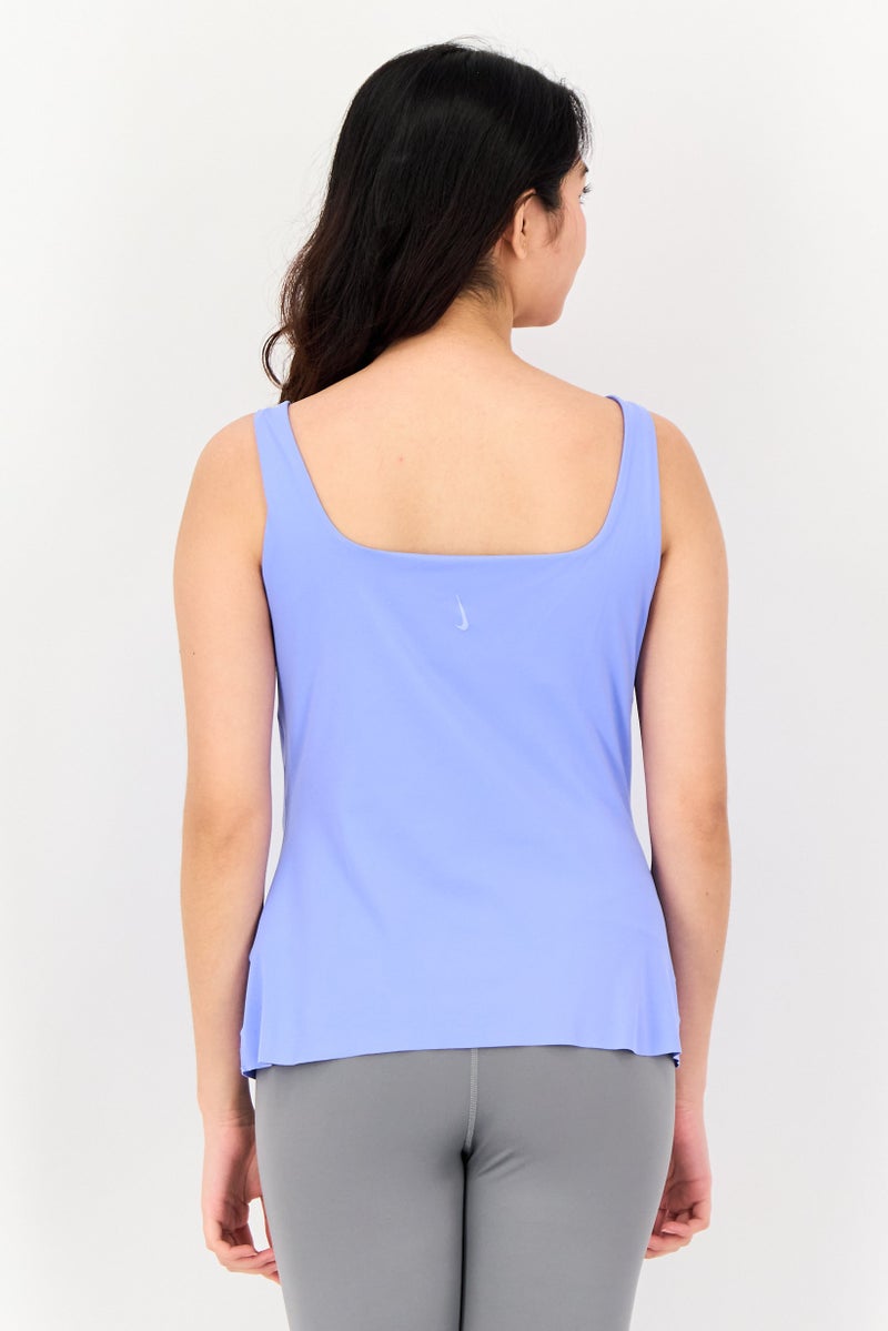 Nike Women Tight Fit Sleeveless Training Tank Top, Light Blue - Image 3