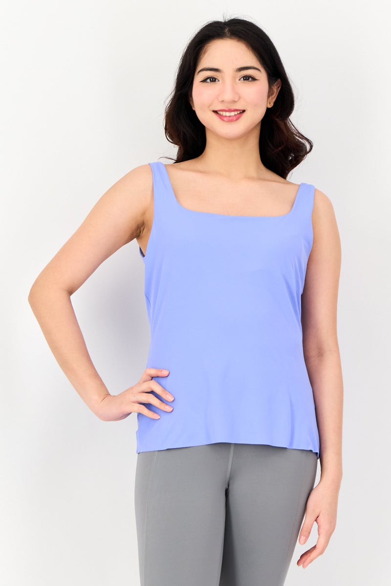 Nike Women Tight Fit Sleeveless Training Tank Top, Light Blue - Image 1