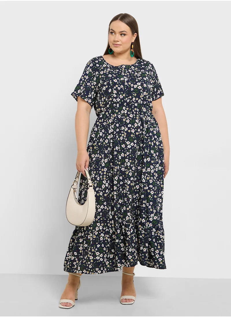 Ella Plus Ditsy Print Dress