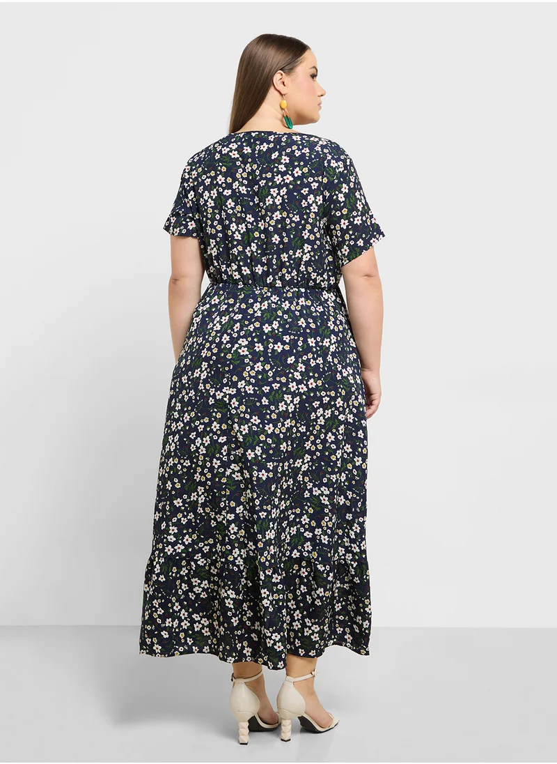 Ella Plus Ditsy Print Dress