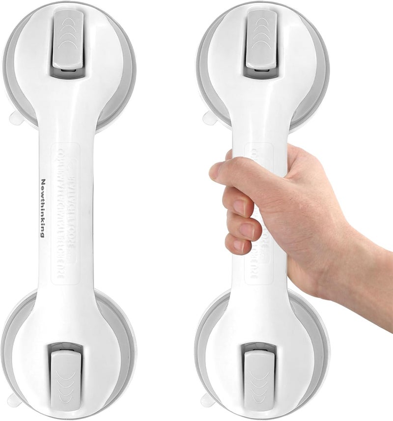 Newthinking Suction Bathroom Grab Rails Hand Rail for Disabled Portable Mobility Aids Safety Handle with Suction Cup Fitting No Fixings Needed for Bathroom Children and Disability Aids 2 Pack - Image 1