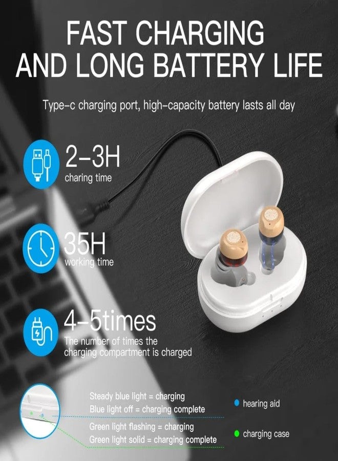 HP SOUND PLUS 902 RED & BLUE Rechargeable Hearing aids Wireless Ear Bud Sound Enhancement Amplifier Hearing Aid - Image 4