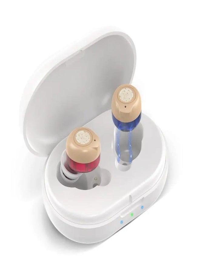 HP SOUND PLUS 902 RED & BLUE Rechargeable Hearing aids Wireless Ear Bud Sound Enhancement Amplifier Hearing Aid - Image 1