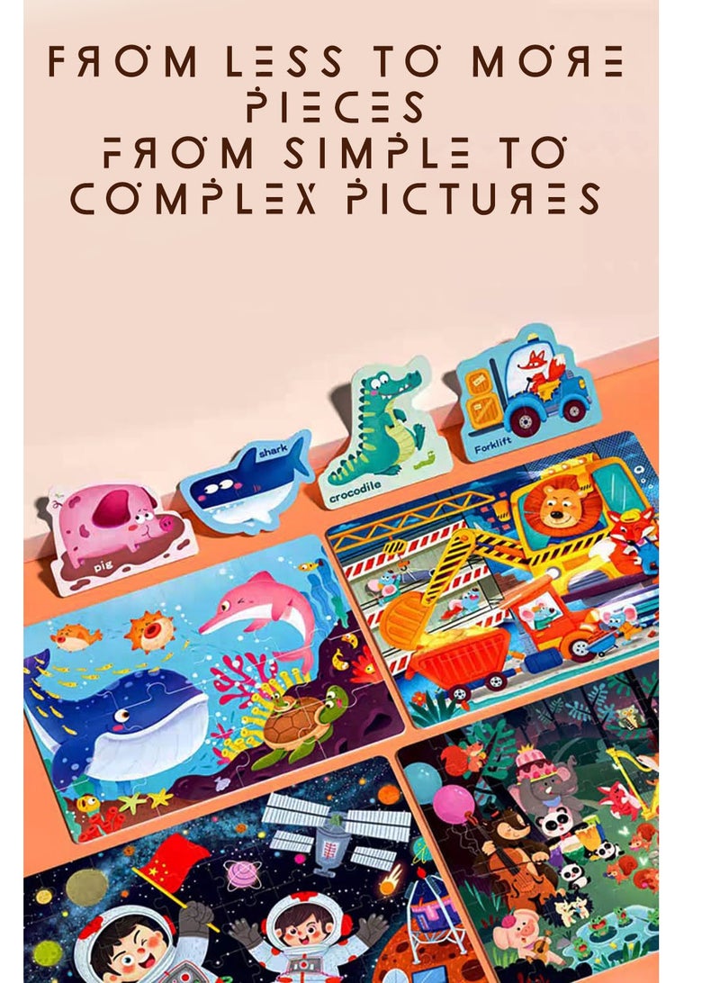 Stage 2 Level Up Puzzles for Kids with 4 Themes of Seasons in Premium Educational Puzzle Toys for Girls and Boys 4 in 1 - Image 5