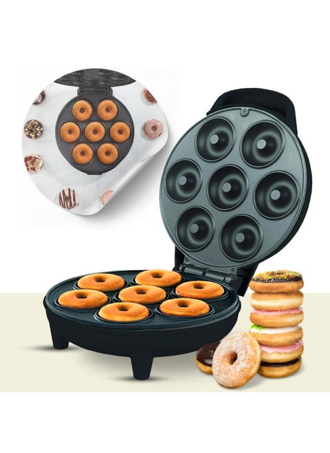 Electric Donut Maker – Cooks 7 Mini Doughnuts – Portable Machine with Donut Recipe
