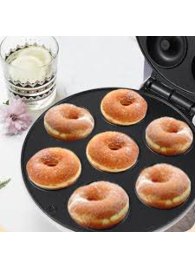 Electric Donut Maker – Cooks 7 Mini Doughnuts – Portable Machine with Donut Recipe