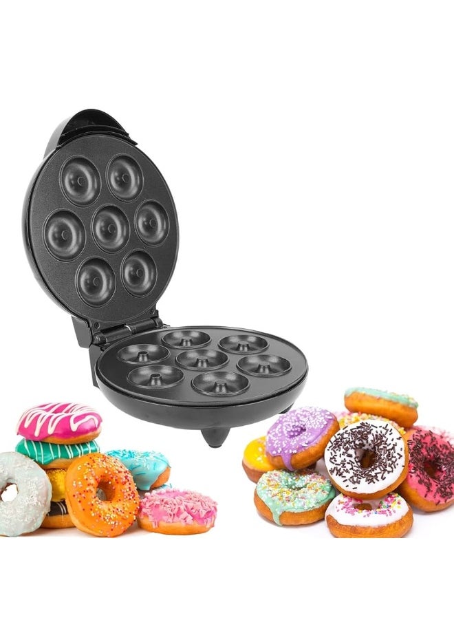 Electric Donut Maker – Cooks 7 Mini Doughnuts – Portable Machine with Donut Recipe