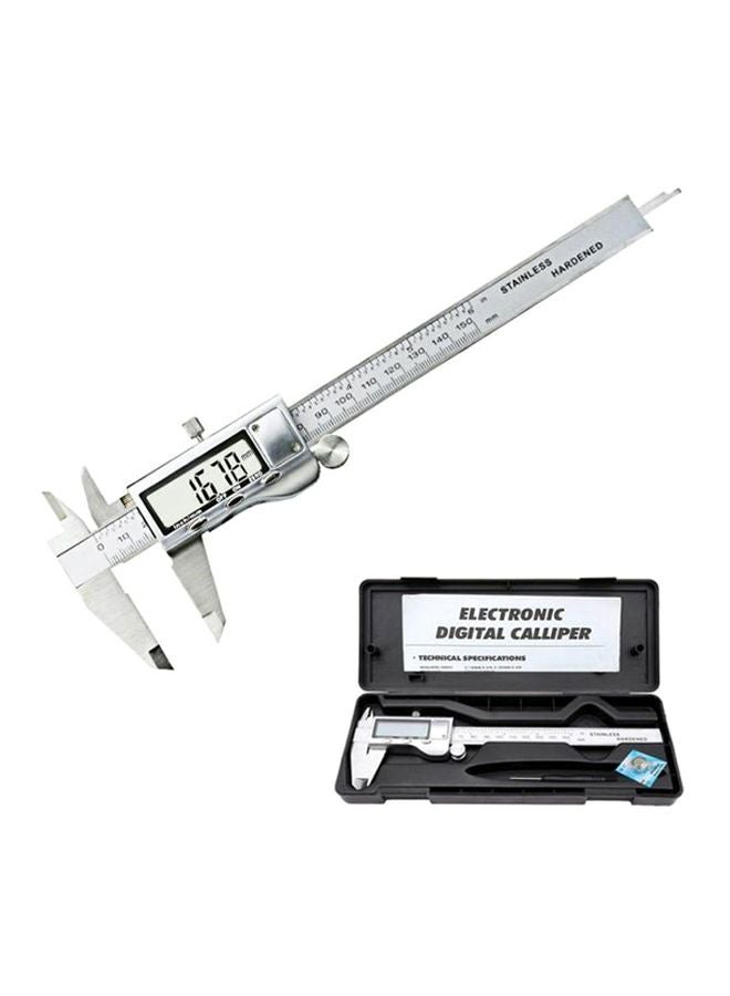 إنجكو مقياس معياري فكي ذو ورنية ورقمي من الاستانلس ستيل أسود/ فضي 6بوصة - Image 2