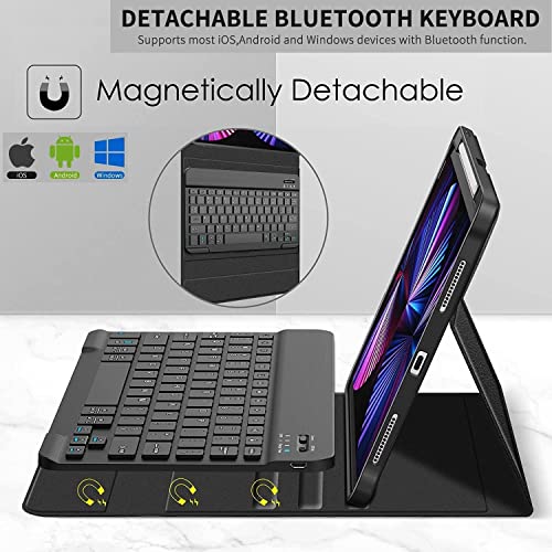 typecase Keyboard Case for iPad 10th Gen & New iPad 11th (A16, 2025), Multi Angle Flip Cover Stand with Pencil Holder, Scissor Keys, Magnetically Detached Protective Wireless Keyboard (Black) - Image 5