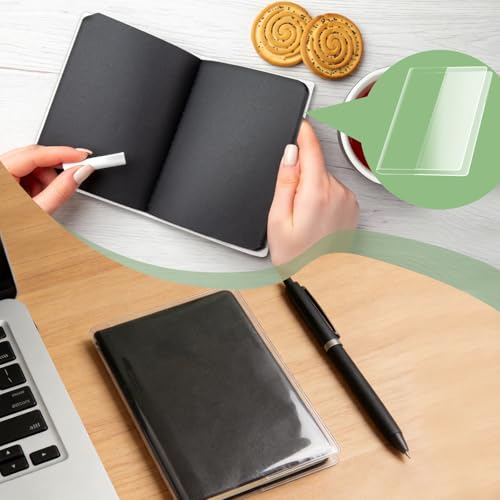 SBYURE A6 Planner Cover Jelly PVC A6 Clear Cover Plastic Book Cover for Journal Weeks Planners and Books 9.13 x 6.06 Inch - Image 4
