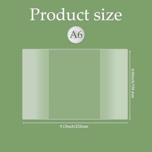 SBYURE A6 Planner Cover Jelly PVC A6 Clear Cover Plastic Book Cover for Journal Weeks Planners and Books 9.13 x 6.06 Inch - Image 3