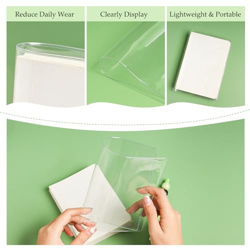 SBYURE A6 Planner Cover Jelly PVC A6 Clear Cover Plastic Book Cover for Journal Weeks Planners and Books 9.13 x 6.06 Inch - Image 2