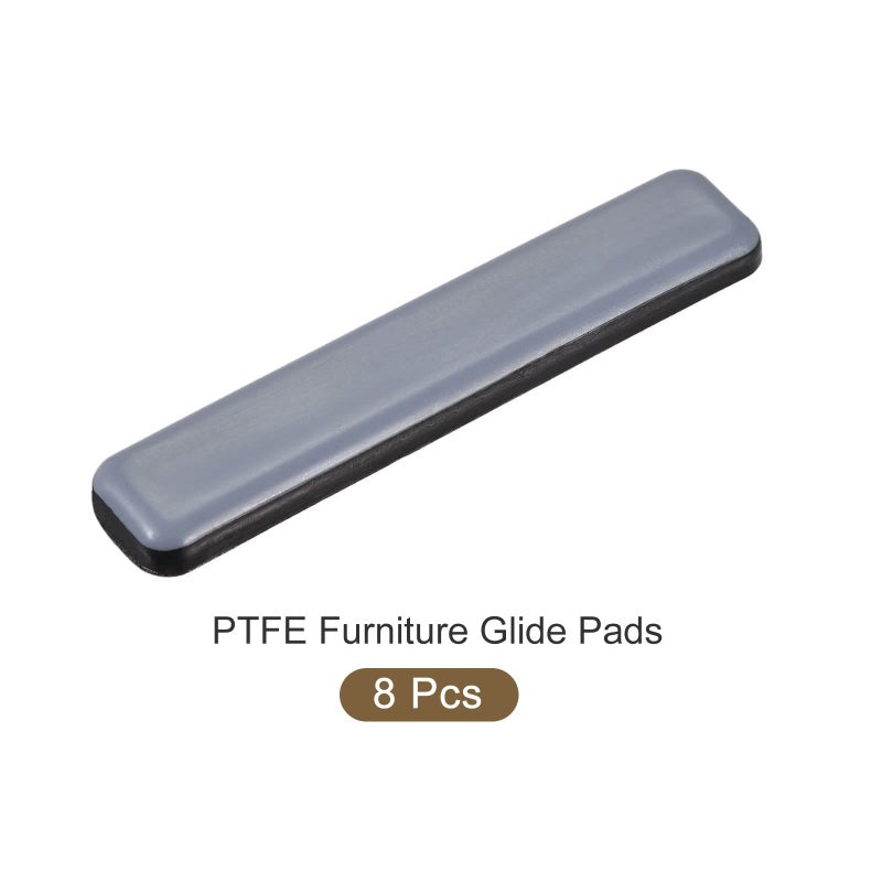 منزلقات أثاث من مادة PTFE من ميتاليكسيتي (75 × 15 مم) 8 قطع، وسادات حماية أرضية مستطيلة ذاتية اللصق - للأثاث والسجاد - Image 5
