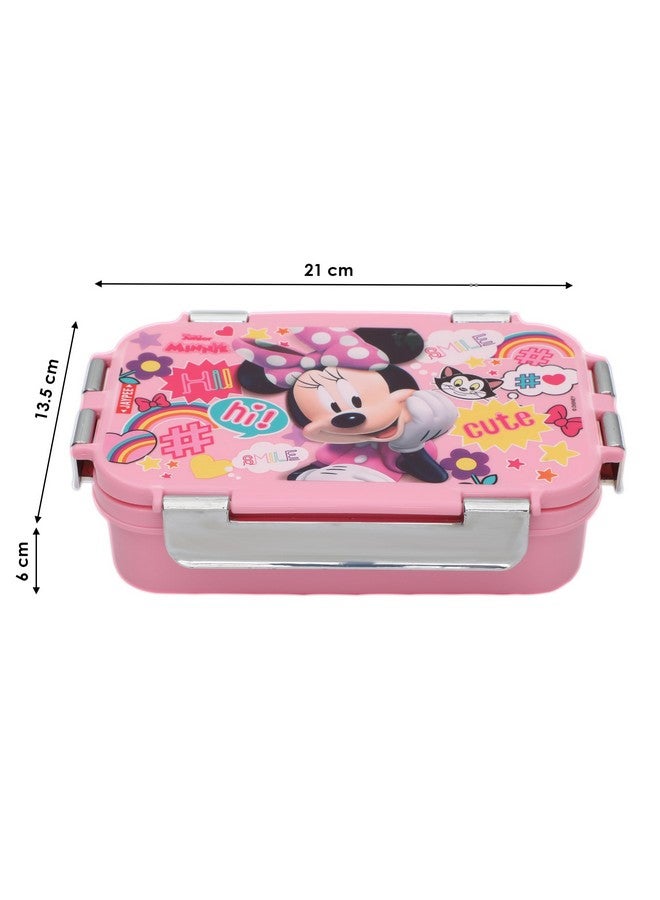 JAYPEE JAYPEE Wowsteel Jr. Inner Stainless Steel Insulated Lunch Box for School Kids Mickey Mouse Print for School Kids Girls & Boys, Dark Pink, 620 ml  - Image 5