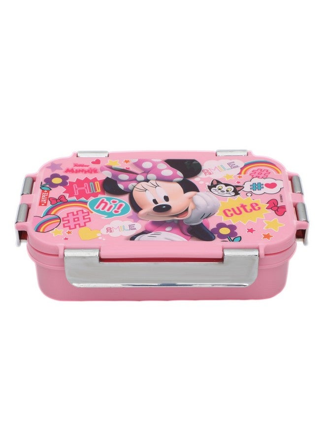 JAYPEE JAYPEE Wowsteel Jr. Inner Stainless Steel Insulated Lunch Box for School Kids Mickey Mouse Print for School Kids Girls & Boys, Dark Pink, 620 ml  - Image 1