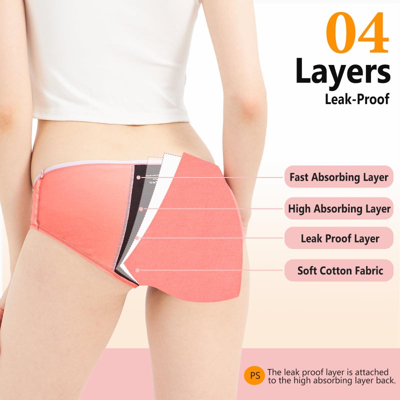 Geronmine Teen Girls Period Panties First Period Starter Underwear For Teens Menstrual Leakproof Protective Cotton Soft Briefs - Image 2